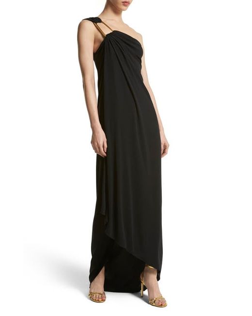 Michael Kors Collection One Shoulder Matte Jersey Toga Gown in at