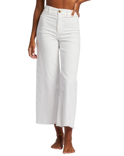 Billabong Free Fall Stretch Cotton Crop Wide Leg Pants in at