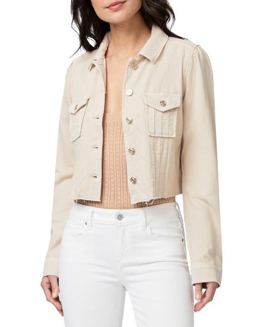 Paige Pacey Raw Hem Crop Twill Jacket in at