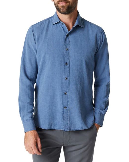 34 Heritage Microchecks Linen Cotton Button-Up Shirt in at