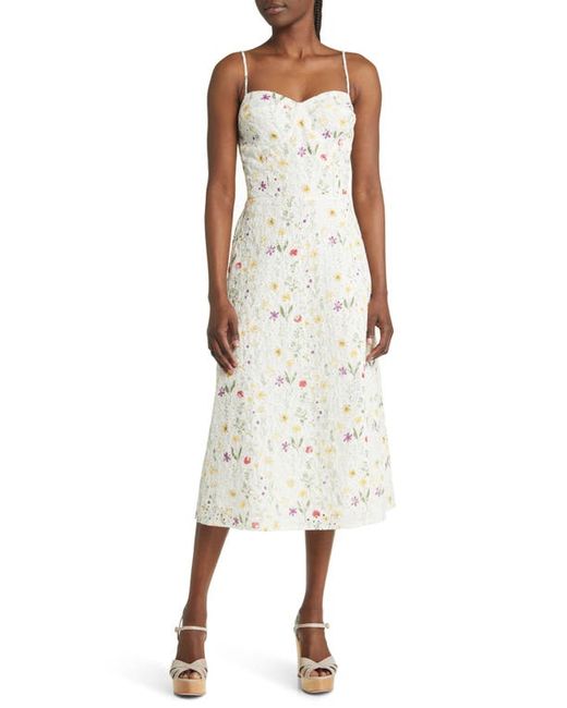 Chelsea28 Eyelet Embroidered Midi Dress in at
