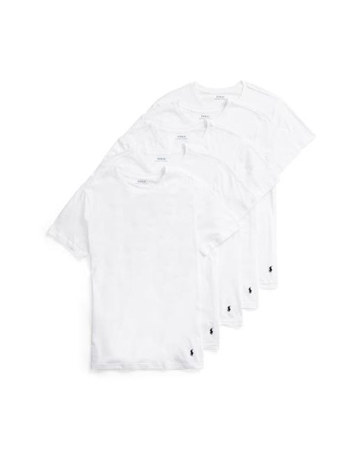 Polo Ralph Lauren 5-Pack Slim Fit Crewneck Undershirts in at