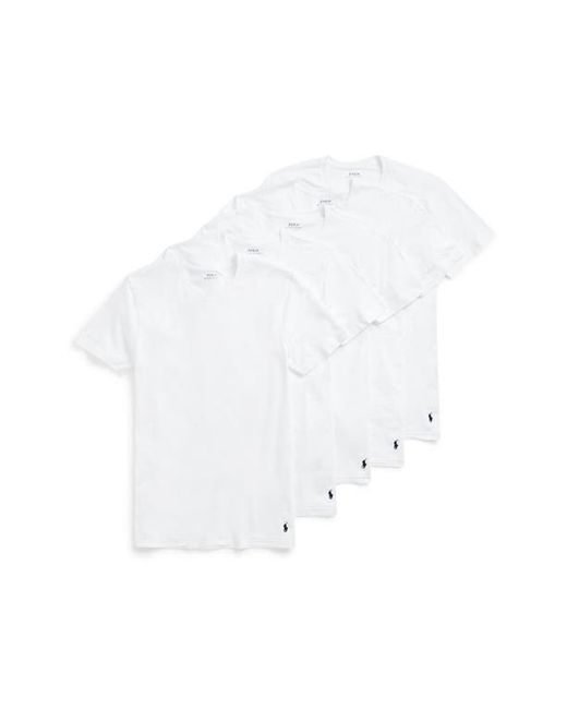 Polo Ralph Lauren 5-Pack Relaxed Fit Crewneck Undershirts in at