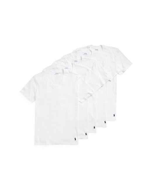 Polo Ralph Lauren 5-Pack Relaxed Fit V-Neck Undershirts in at