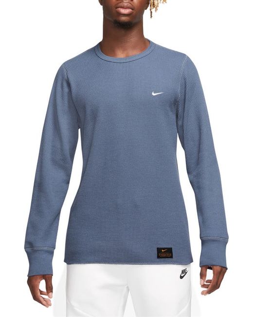Nike Heavyweight Waffle Knit Top in Slate/White at