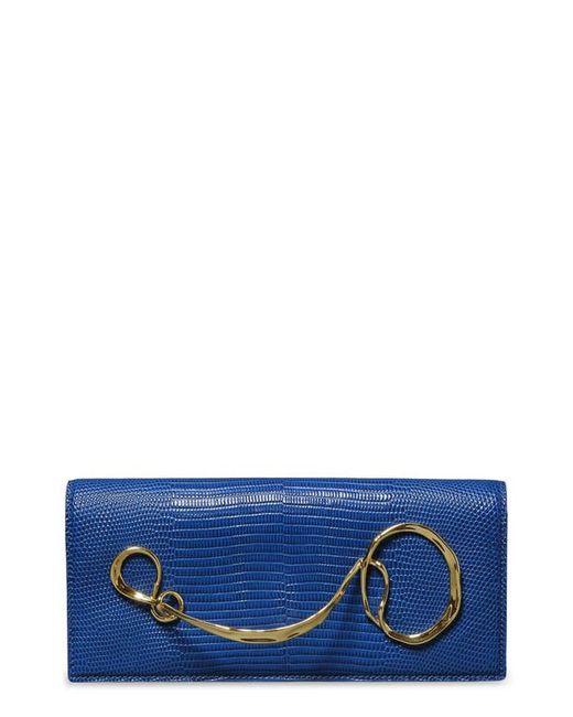 Alexis Bittar Twisted Side Handle Leather Clutch in at