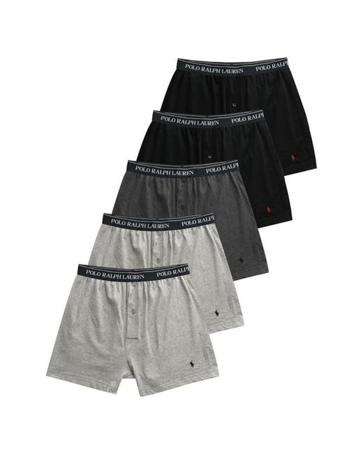 Polo Ralph Lauren Assorted 5-Pack Knit Cotton Boxers in at