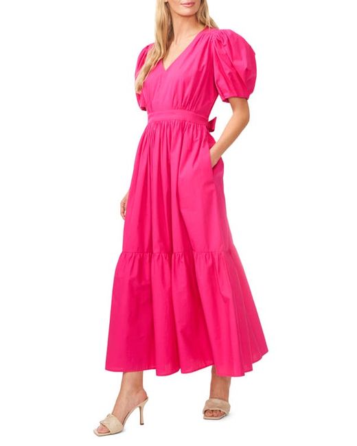 Cece Puff Sleeve Cotton Maxi Dress in at