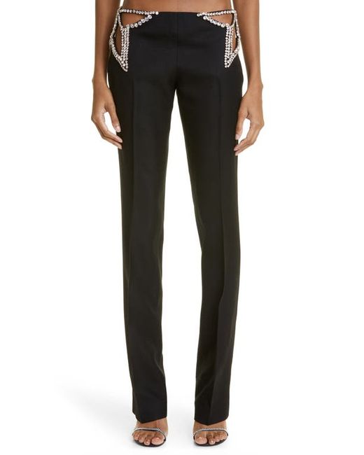 Stella McCartney Embellished Cutout Straight Leg Trousers in at