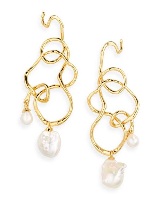 Alexis Bittar Twisted Pearl Drop Earrings in at