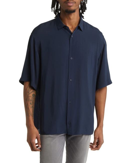 Armani Exchange Basic Short Sleeve Button-Up Shirt in at