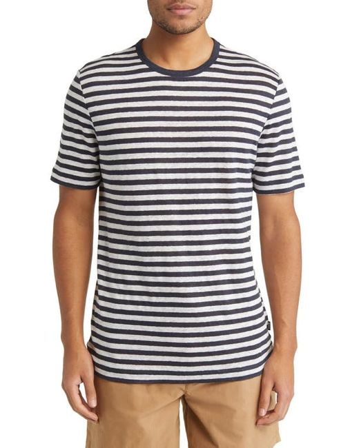 Boss Tiburt Stripe Linen T-Shirt in at