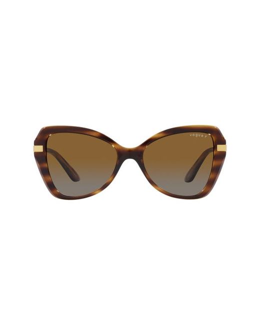 Vogue 53mm Gradient Polarized Butterfly Sunglasses in at
