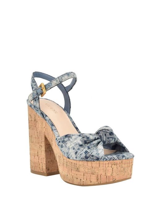 Guess Yipster Ankle Strap Platform Sandal in at
