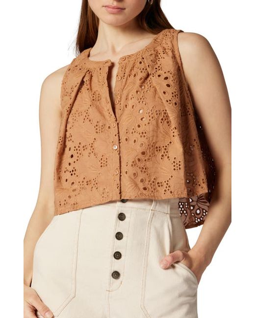 Joie Gemma Embroidered Crop Swing Tank Top at