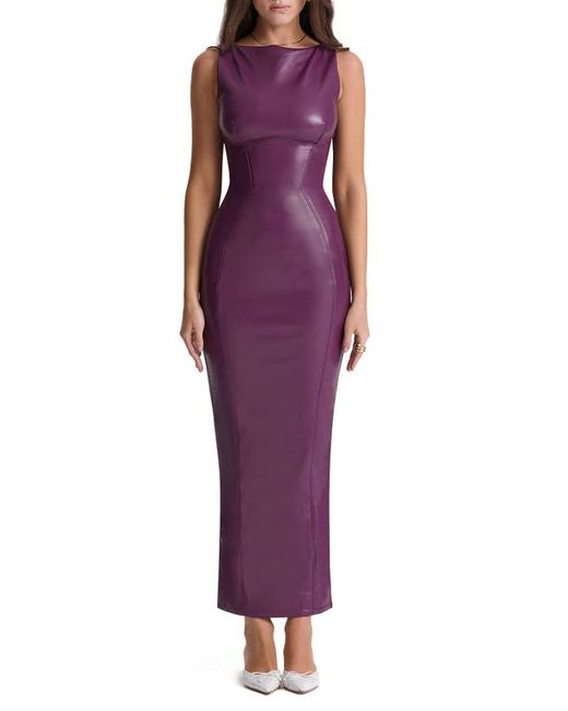 House Of Cb Faux Leather Sheath Dress in at
