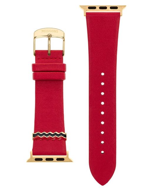 Missoni Zigzag 22mm Leather Apple Watch Watchband in at