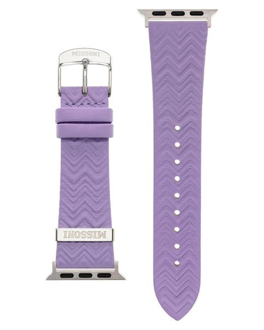 Missoni Zigzag Leather 22mm Apple Watch Watchband in at