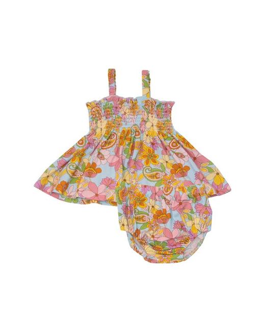 Angel Dear Paisley Floral Organic Cotton Muslin Dress Bloomers Set in at