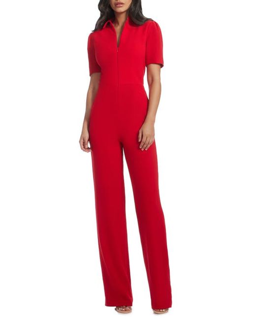 Dress the population Gloria Front Zip Jumpsuit in at