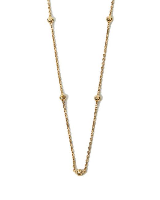 Argento Vivo Sterling Silver Bead Station Necklace in at