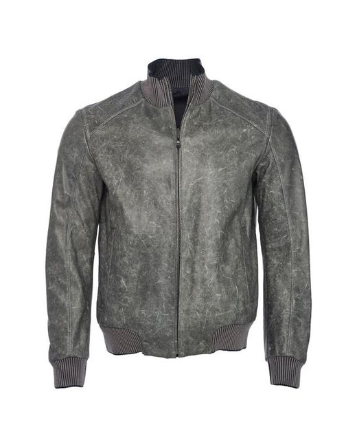 Robert Comstock Paratrooper Reversible Leather Jacket in at