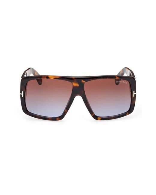 Tom Ford 60mm Square Sunglasses in Havana/other Gradient at