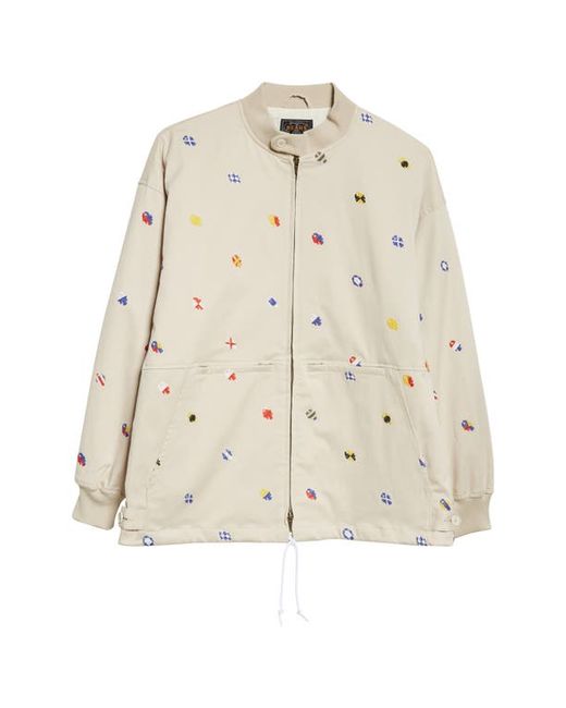 Beams Embroidered Twill Boat Jacket in at
