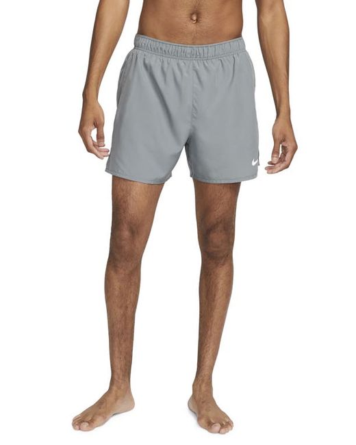 Nike Dri-FIT Challenger 5-Inch Brief Lined Shorts in Smoke Grey/Smoke Grey/Black at