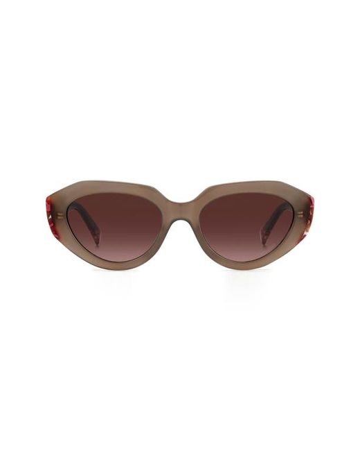 Missoni 53mm Round Sunglasses in Burgundy Shaded at