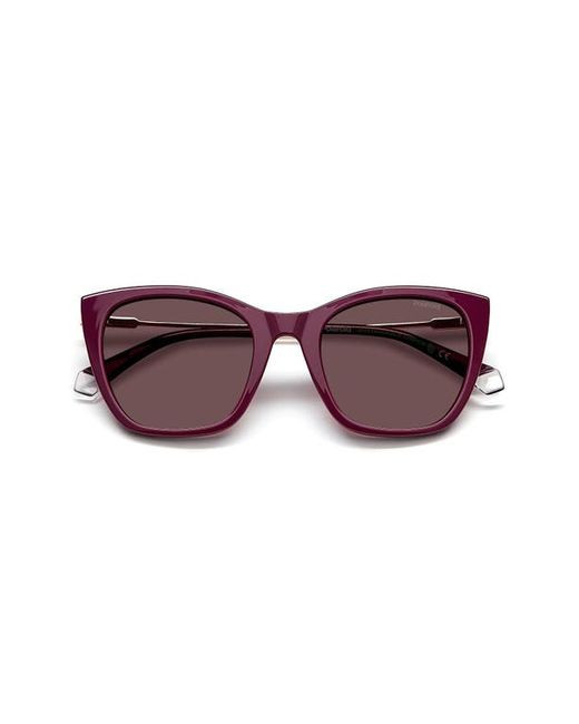 Polaroid 52mm Polarized Cat Eye Sunglasses in Violet/Violet at