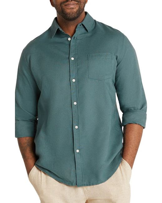 Johnny Bigg Anders Linen Cotton Button-Up Shirt in at