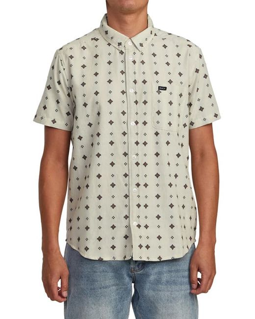 Rvca Thatll Do Dobby Short Sleeve Button-Down Shirt in at