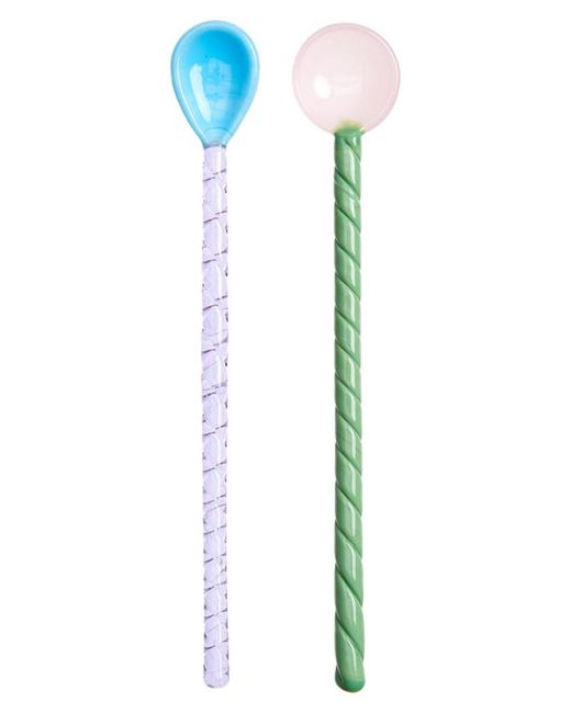 Hay Set of 2 Twisted Glass Spoons in at