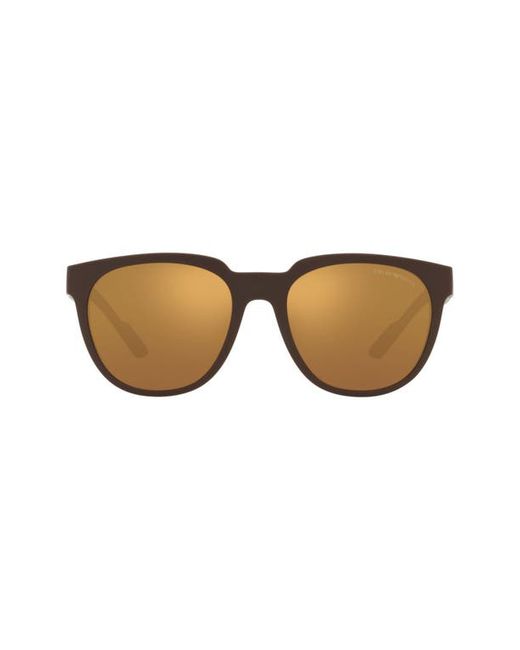 Emporio Armani 55mm Mirrored Phantos Sunglasses in at
