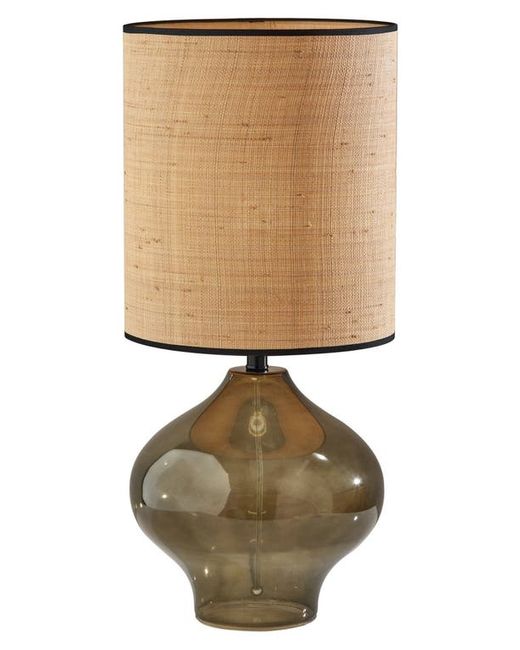 Adesso Lighting Emma Large Table Lamp in Dark Glass Black Neck at