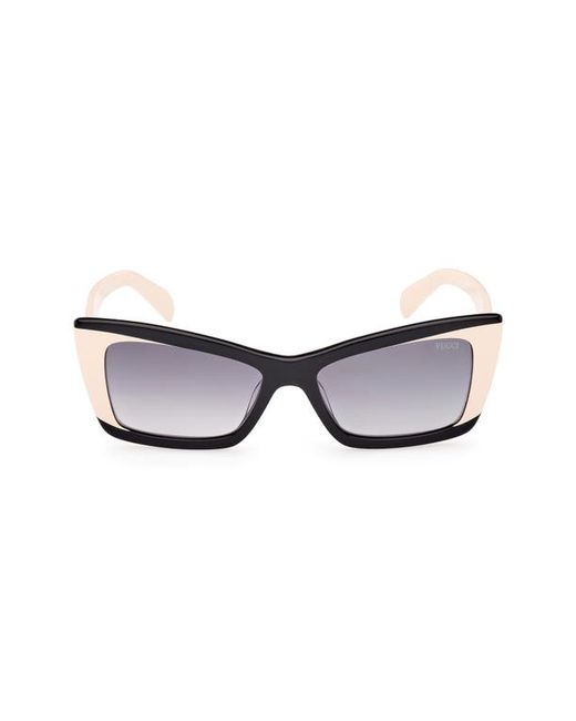 Emilio Pucci 54mm Gradient Geometric Sunglasses in Other Smoke at