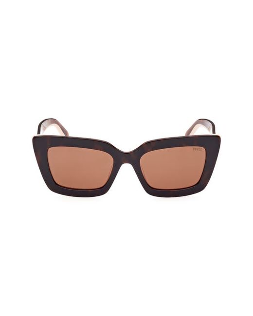Emilio Pucci 54mm Square Sunglasses in Blonde Havana at