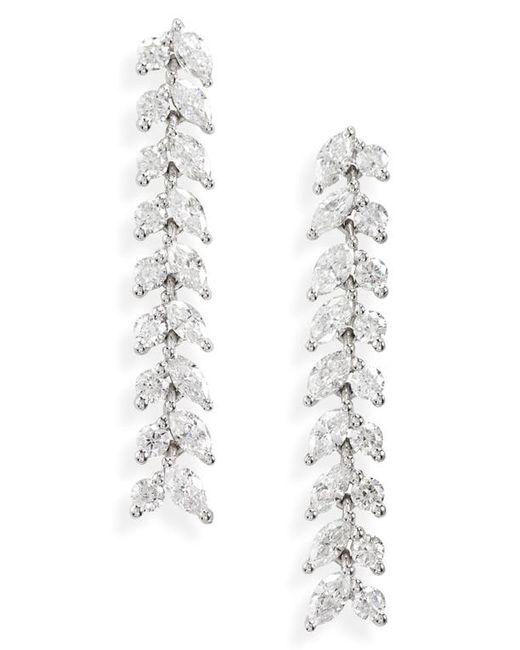 Bony Levy Getty Diamond Floral Linear Drop Earrings in at