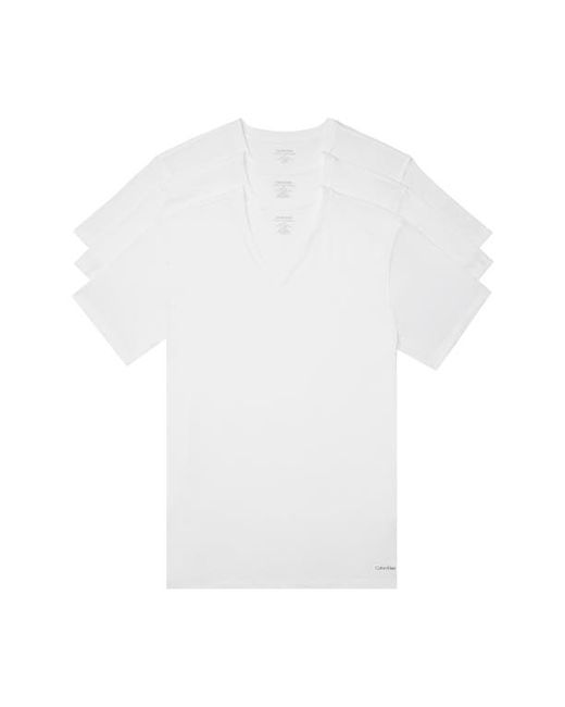 Calvin Klein 3-Pack Cotton V-Neck T-Shirt in at