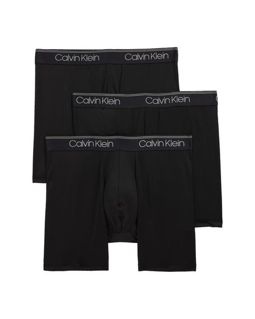 Calvin Klein 3-Pack Low Rise Microfiber Stretch Boxer Briefs in at