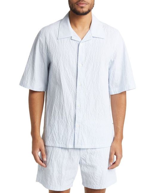 Nn07 Deon 5244 Stripe Linen Button-Up Shirt in at