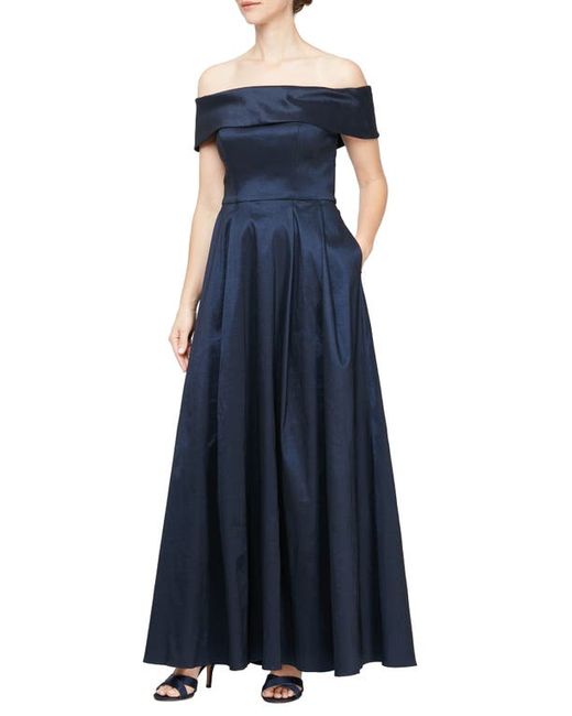 Alex Evenings Off the Shoulder Taffeta Ballgown in at