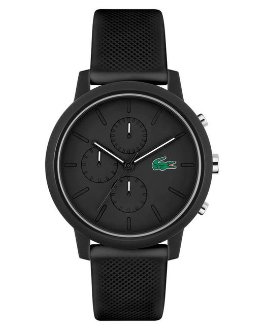 Lacoste 12.12 Chronograph Silicone Strap Watch 44mm in at