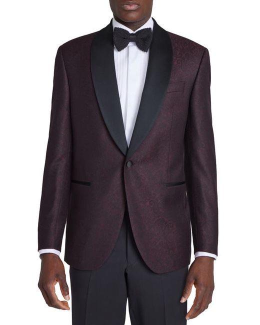 Jack Victor Ethan Paisley Shawl Collar Wool Blend Dinner Jacket in at