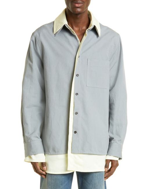 Bottega Veneta Relaxed Fit Layered Button-Up Shirt in at