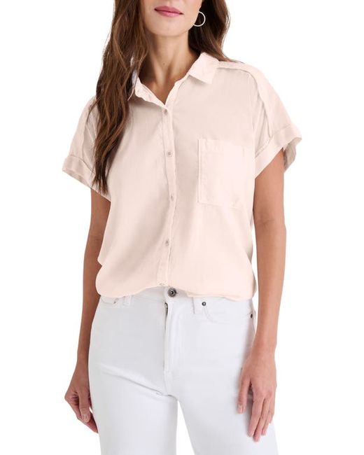 Splendid Paige High-Low Cotton Blend Button-Up Shirt in at