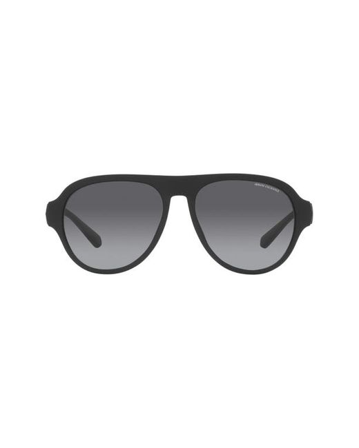 Armani Exchange 58mm Gradient Polarized Pilot Sunglasses in at