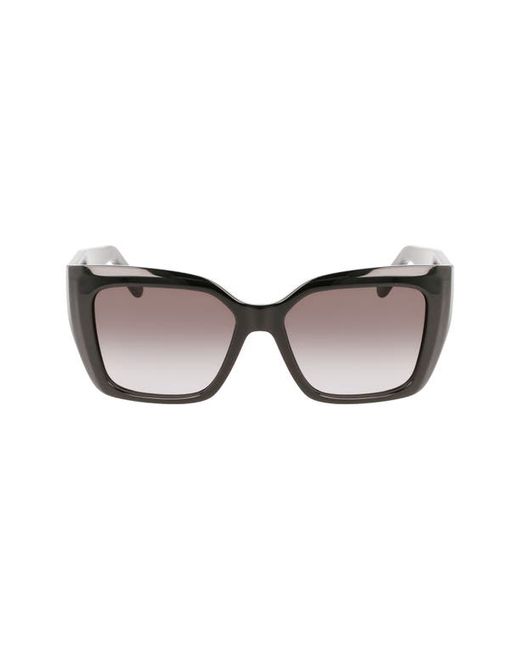 Ferragamo Gancini 55mm Gradient Rectangular Sunglasses in at