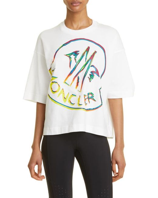 Moncler Oversize Logo Cotton Graphic Tee in at